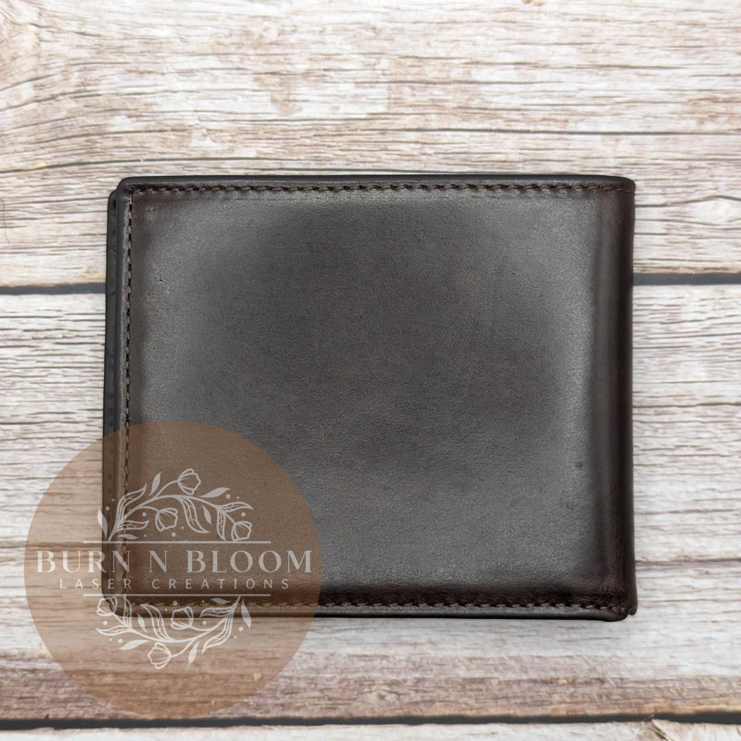 Personalized Fossil Wallet with Engraved Name and Initial